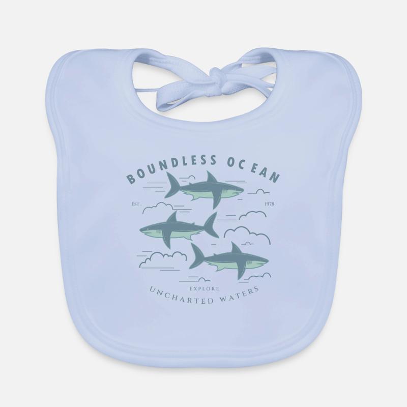Boundless ocean, explore uncharted waters Organic Baby Bibs