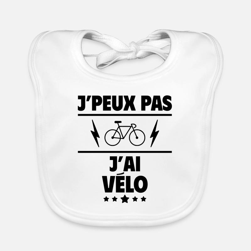 J'peux pas j'ai vélo, cycliste, cyclisme, noël Bavoir bio Bébé