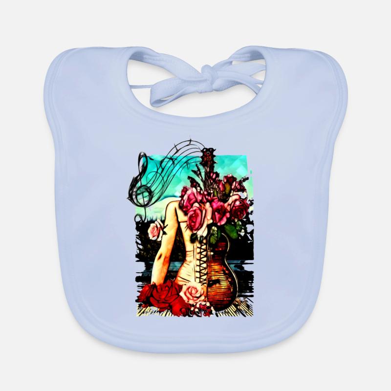 guitare hanches Bavoir bio Bébé