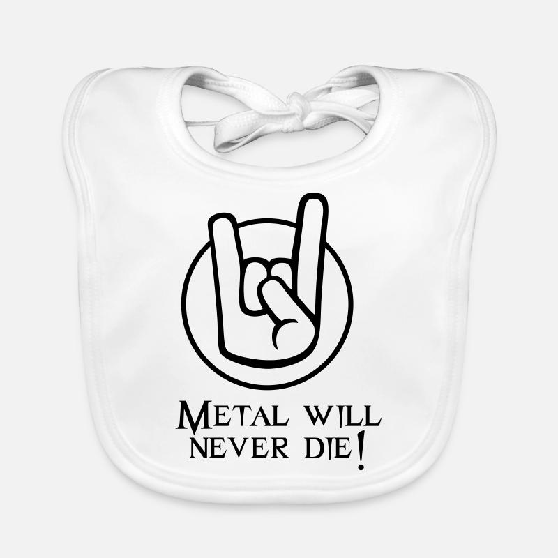 Metal will never die Baby Bio-Lätzchen