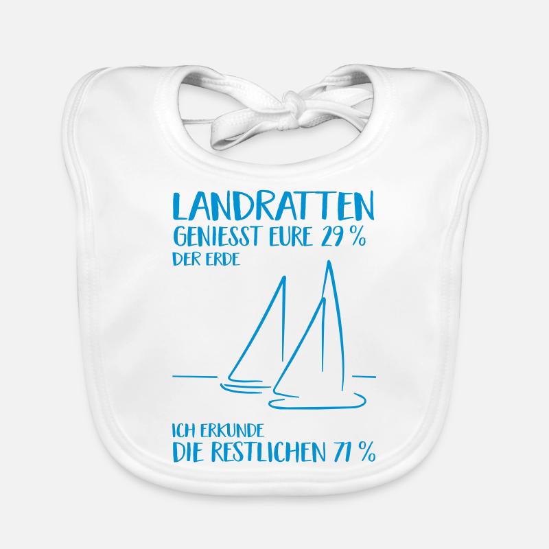 Segeln - Baby Bio-Lätzchen - Weiß