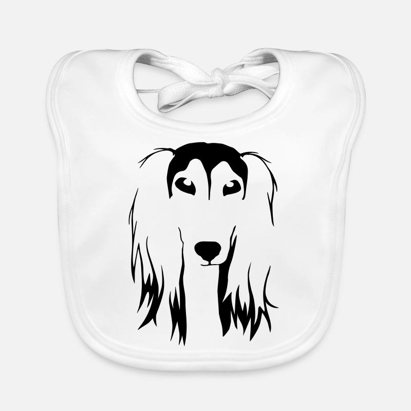 SALUKI - Bavoir bio Bébé - blanc