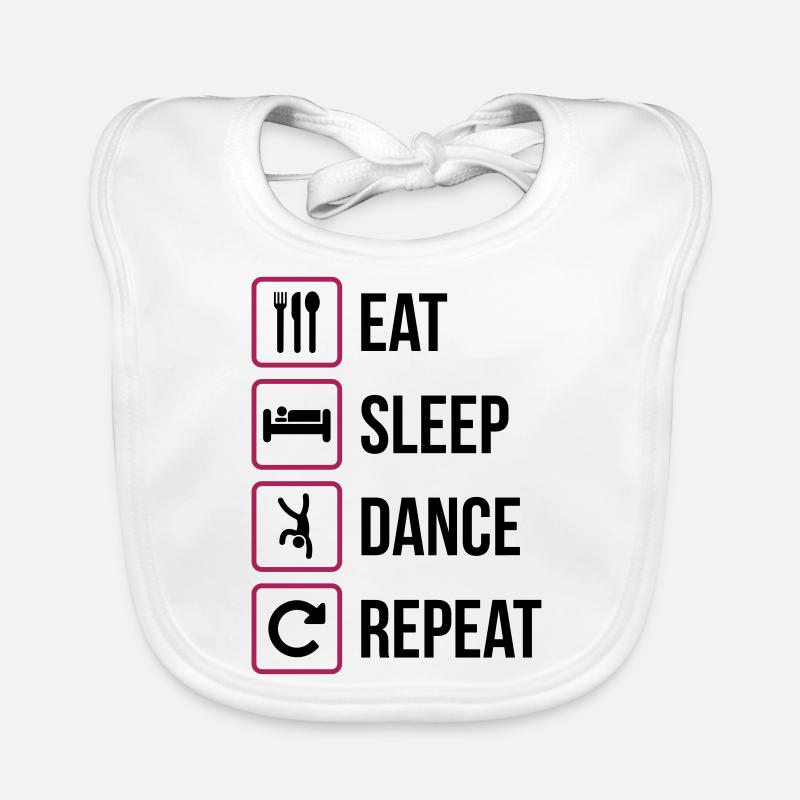 Eat Sleep Dance Repeat Baby Bio-Lätzchen