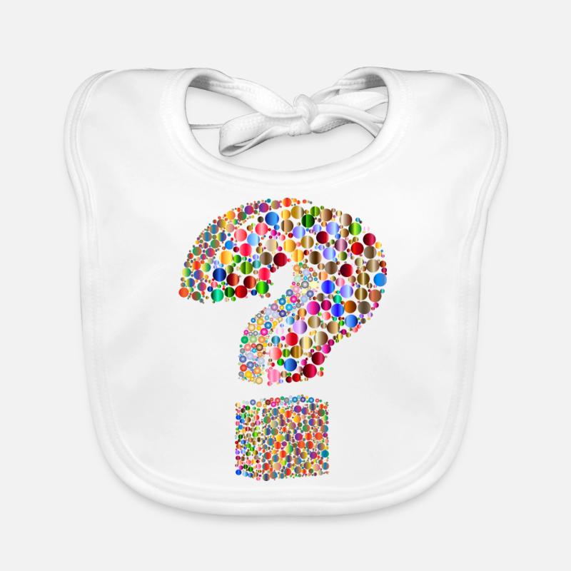 Regenbogenfarbenes Fragezeichen Baby Bio-Lätzchen