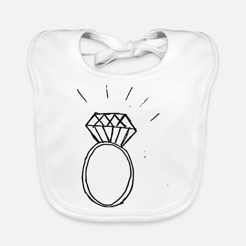 diamond ring Organic Baby Bibs