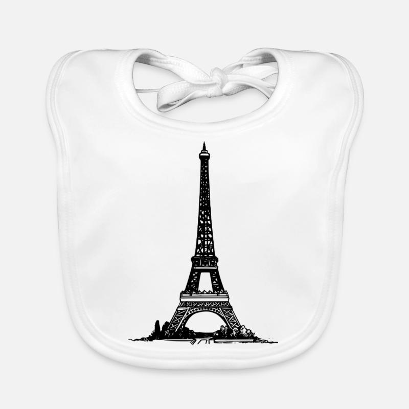 Eiffel Tower Paris Organic Baby Bibs