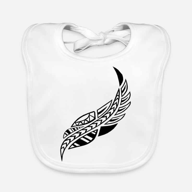 tribal feather Organic Baby Bibs