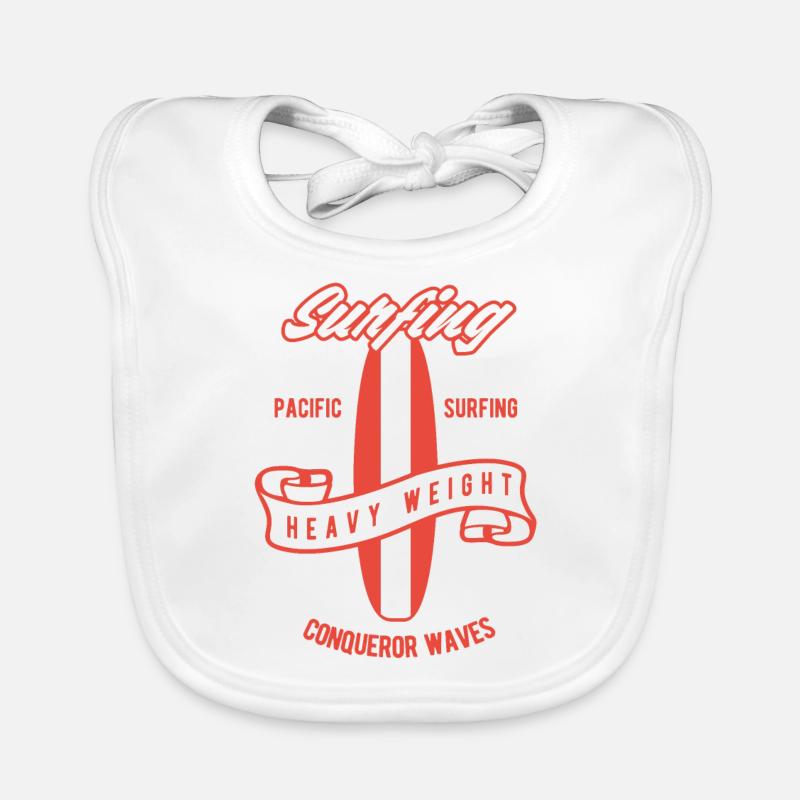 surf - Bavoir bio Bébé - blanc