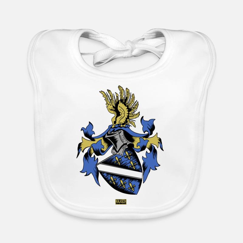 Emblème de chevalier de Bosnie - Bavoir bio Bébé - blanc