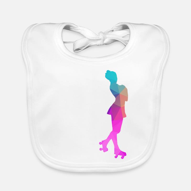 Rollkunstlauf Rollschuh Pirouette Polygon Geschenk Baby Bio-Lätzchen