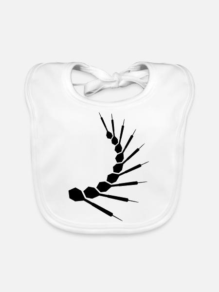 Dart Pattern - Organic Baby Bibs - white - Front