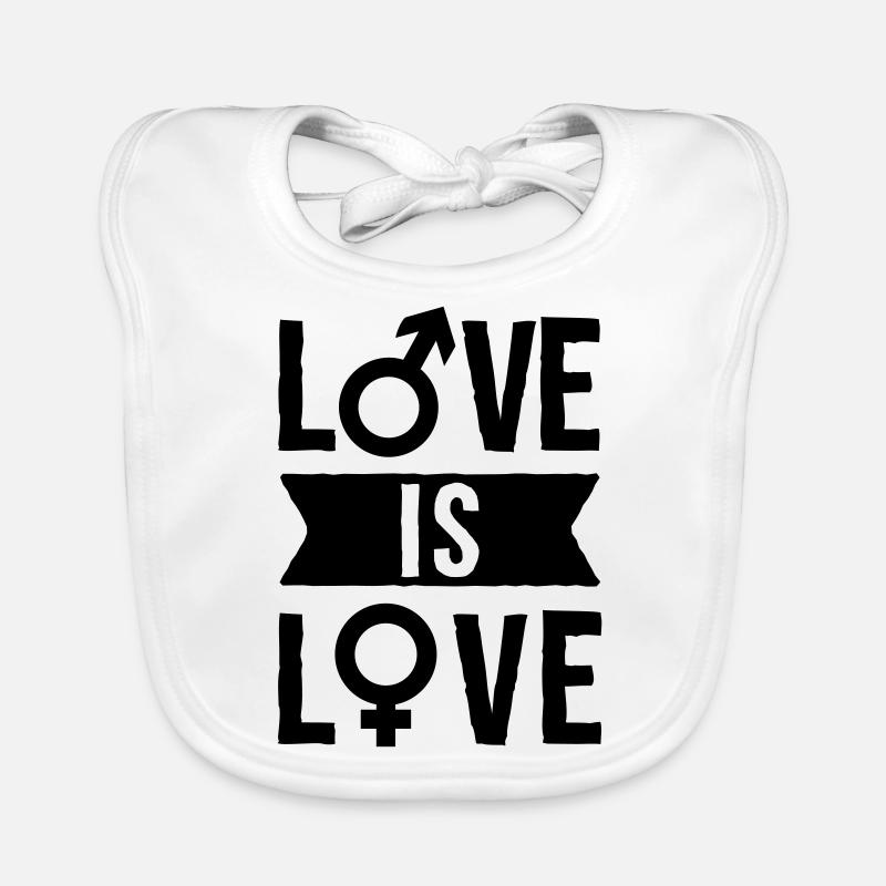 Love is love Baby Bio-Lätzchen