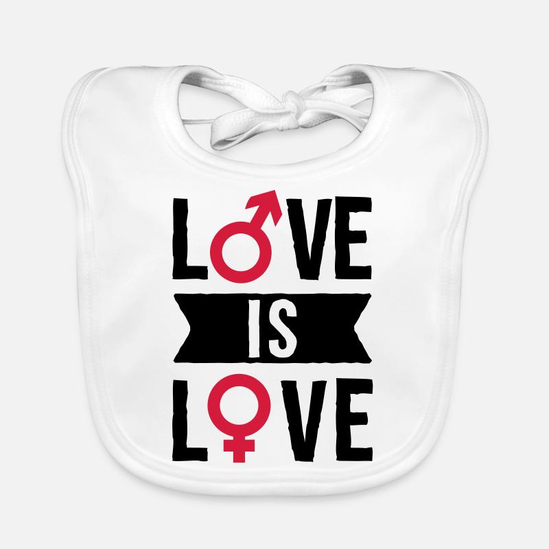 Love is love Baby Bio-Lätzchen