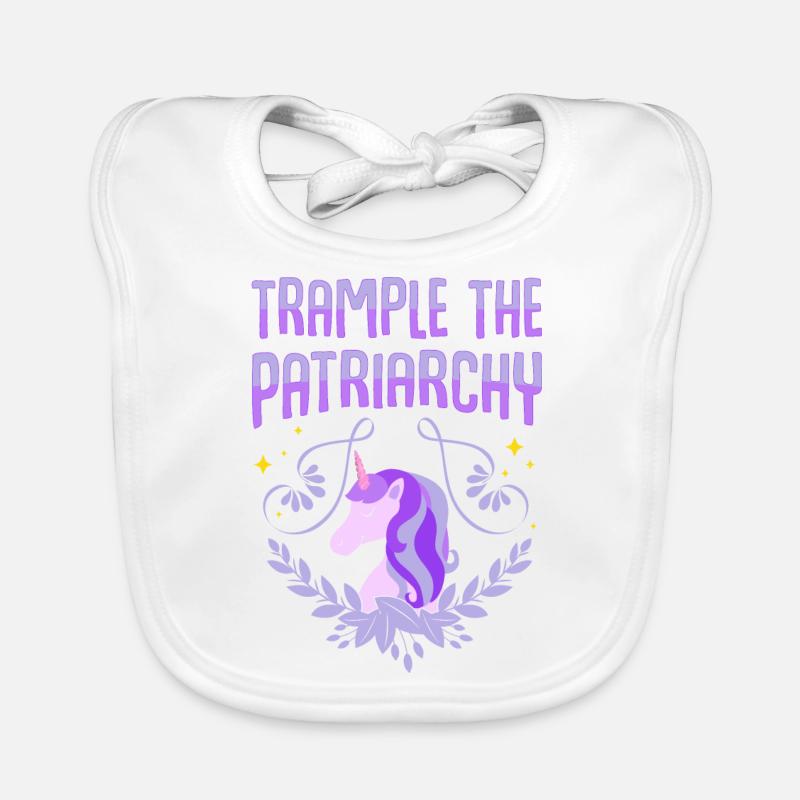 Trample the Patriarchy Feminismus Einhorn Spruch Baby Bio-Lätzchen