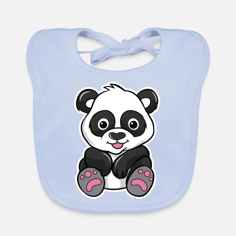 Panda bear Organic Baby Bibs
