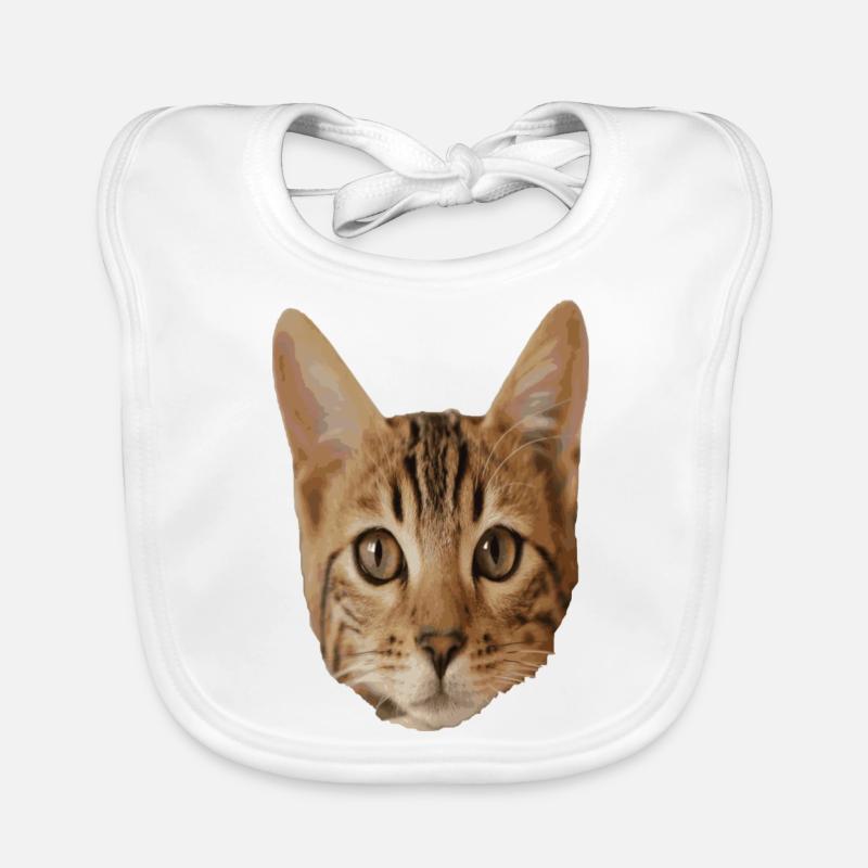 Tête de chat Bavoir bio Bébé