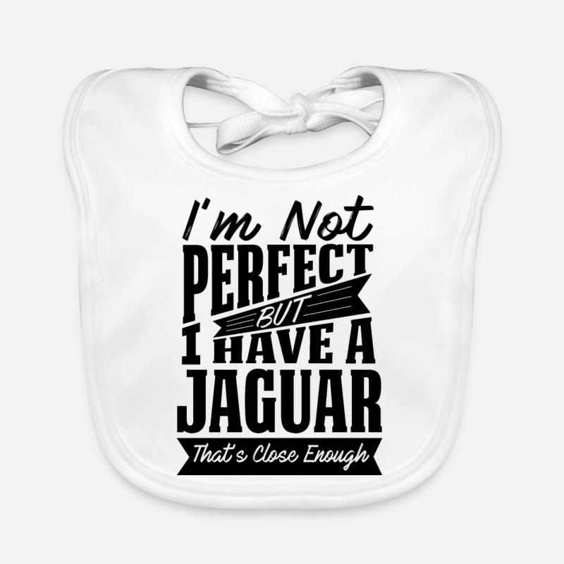 PARFAIT AVEC JAGUAR B - Bavoir bio Bébé - blanc