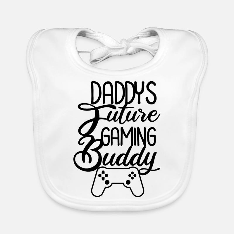 Daddys future gaming buddy Organic Baby Bibs
