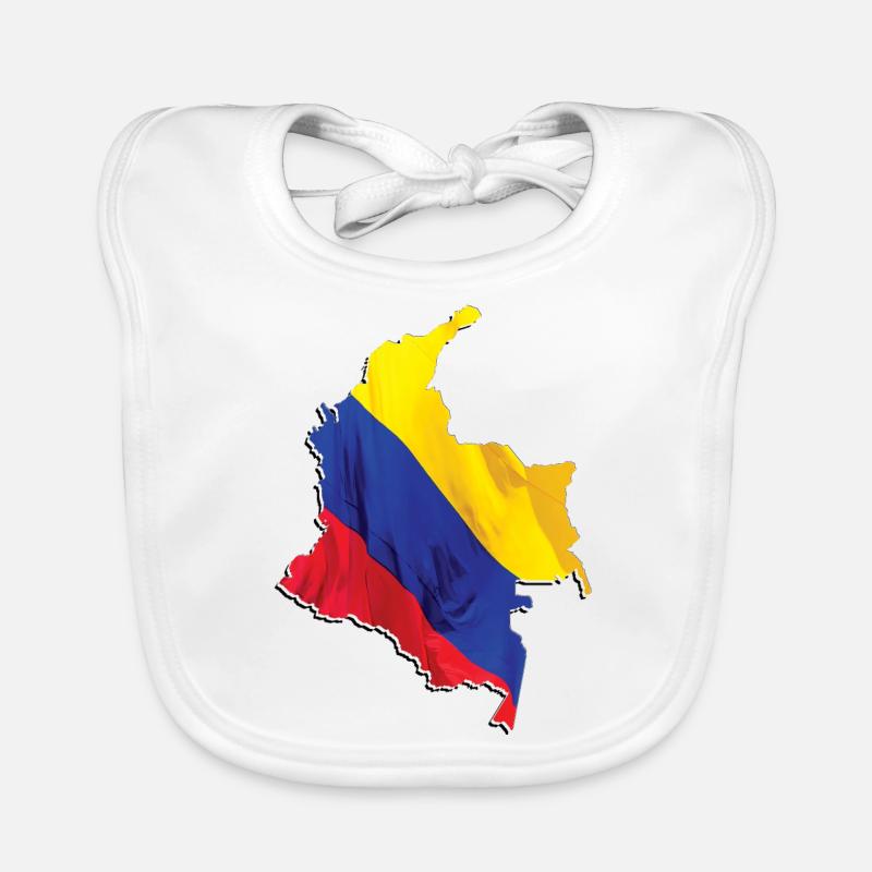 Echte Kolumbien Flagge – Flag Map Baby Bio-Lätzchen