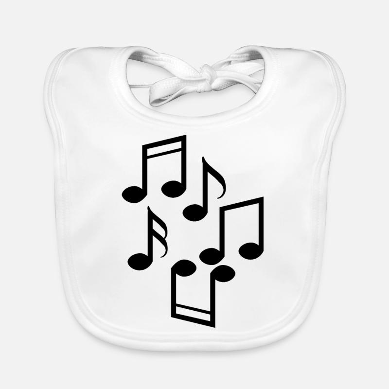 Musical notes Organic Baby Bibs