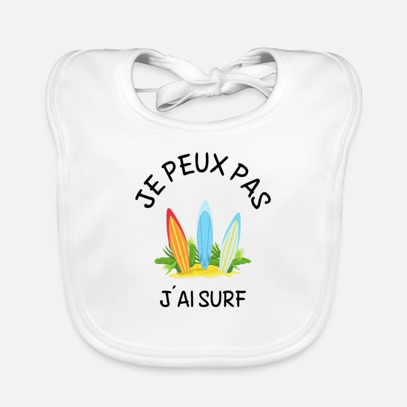 je peux pas j´ai surf Bavoir bio Bébé