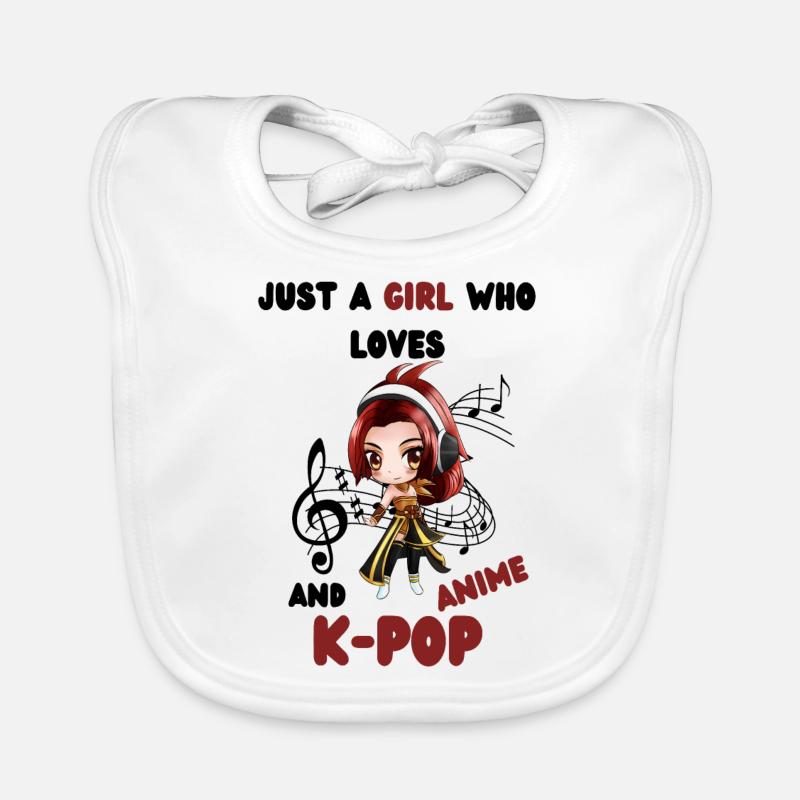 K- Pop Anime Pop coréen Bavoir bio Bébé