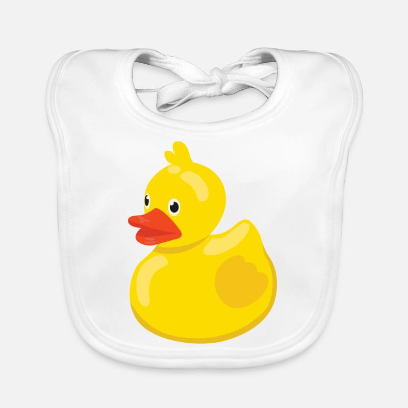 Rubber duck bathing duck Organic Baby Bibs