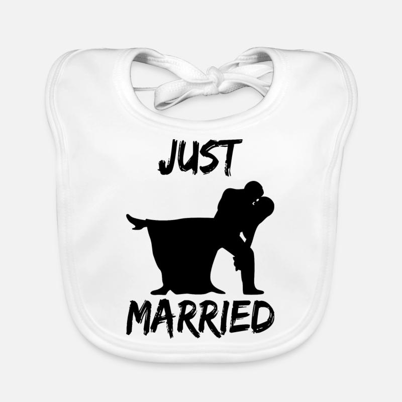 just married Baby Bio-Lätzchen