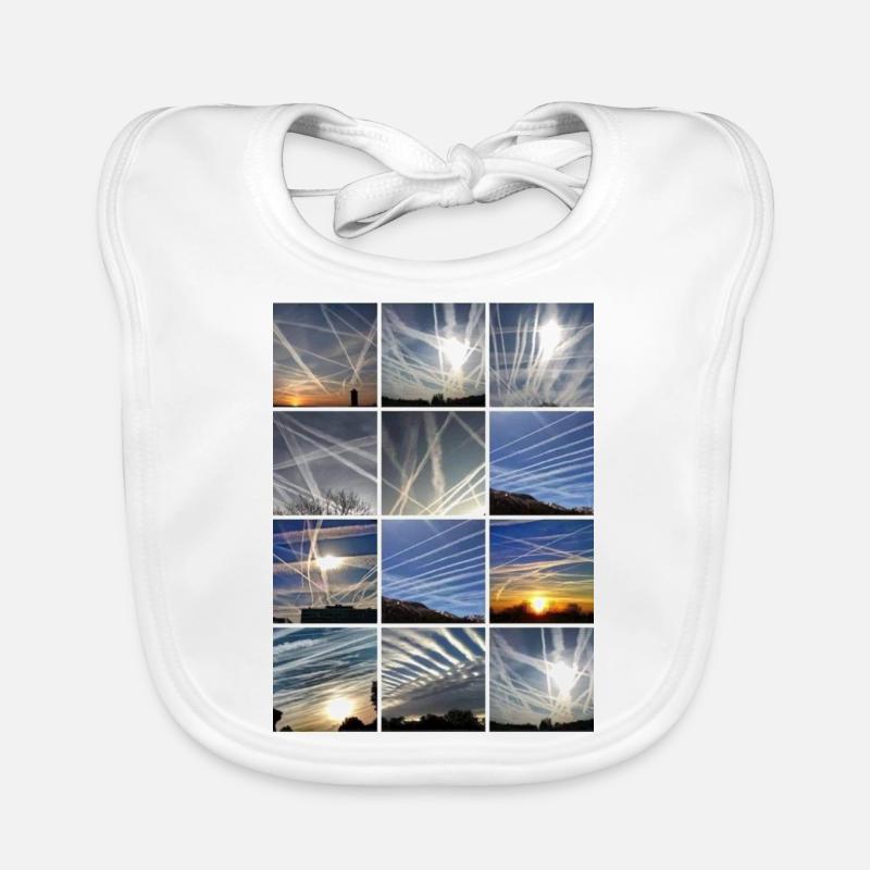 Les nuages de Chemtrail Bavoir bio Bébé