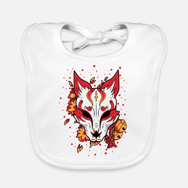 Fox Mask, Fox, Kitsune Organic Baby Bibs