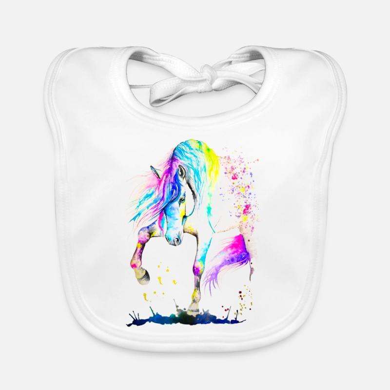 Spanisches Pferd Baby Bio-Lätzchen