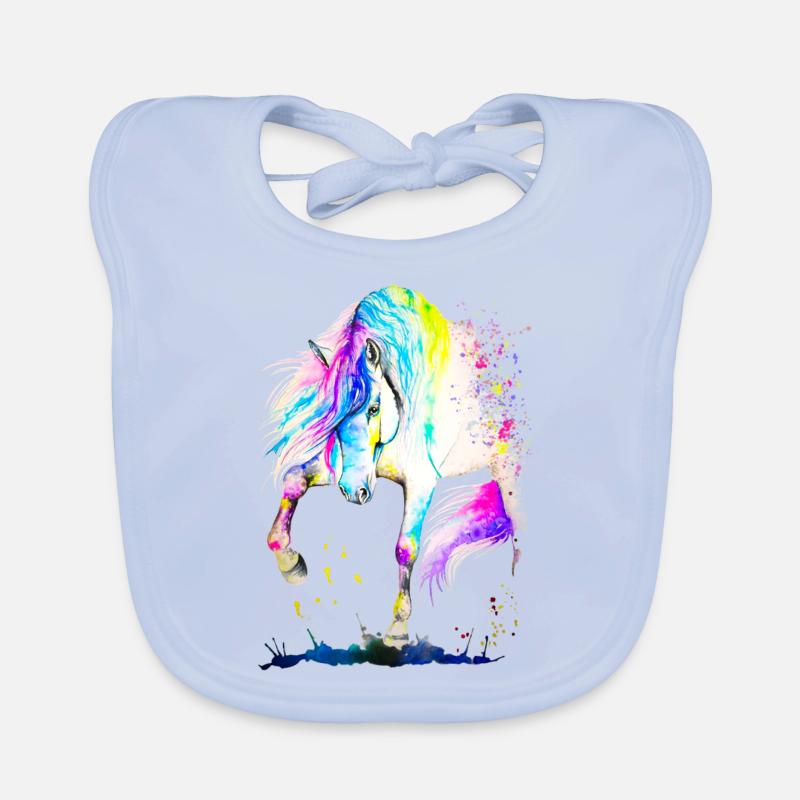 Spanisches Pferd Baby Bio-Lätzchen