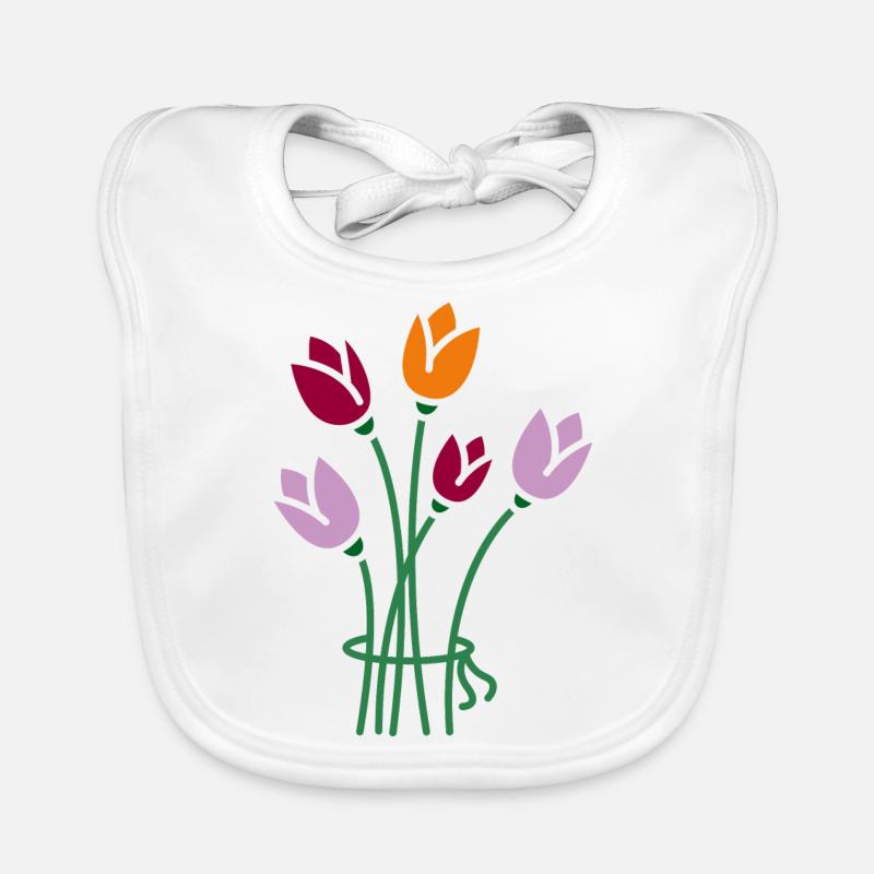 Fleur Bavoir bio Bébé