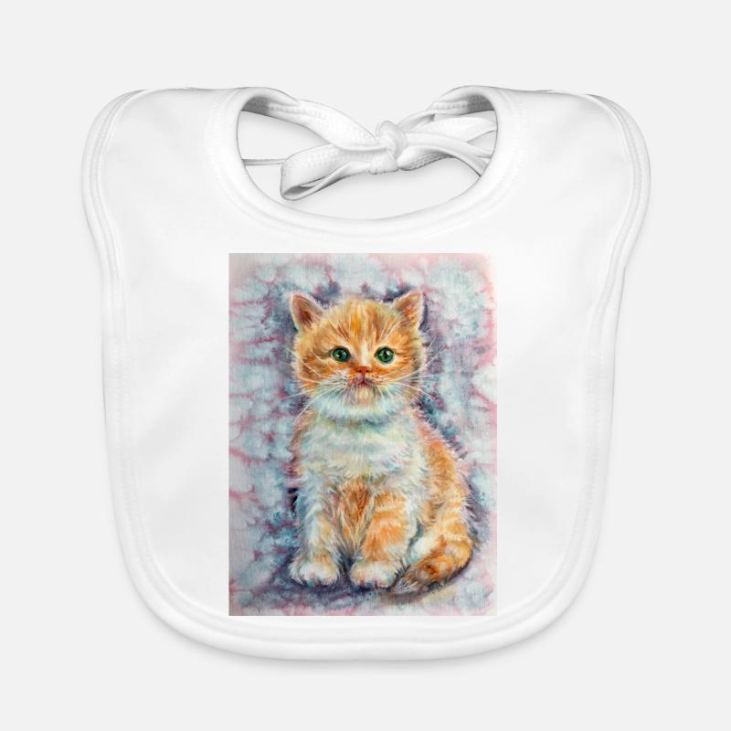 Petit chaton. Mastic. Bavoir bio Bébé