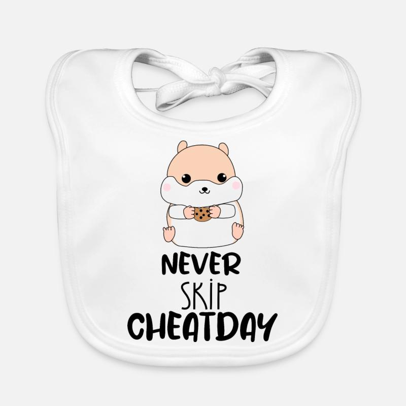 Hamster Never Skip Cheatday Organic Baby Bibs
