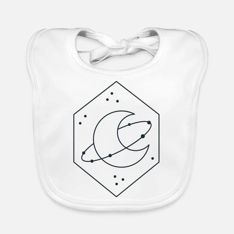 Croissant de lune de diamant avec orbite Bavoir bio Bébé