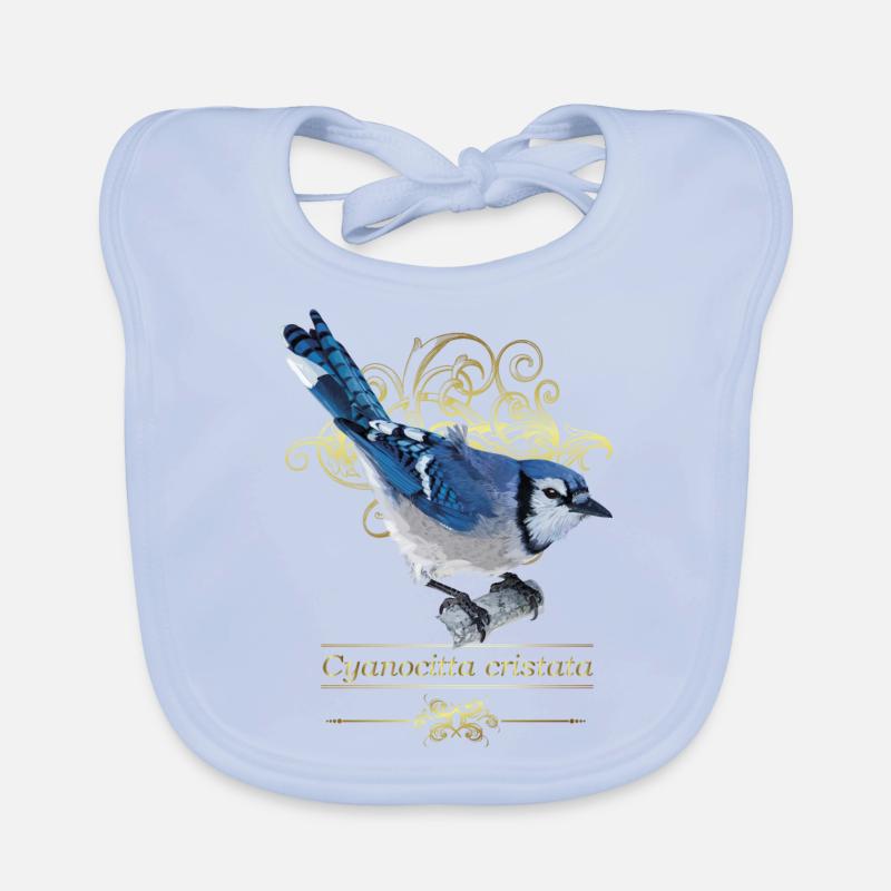 Blaue Chara Baby Bio-Lätzchen