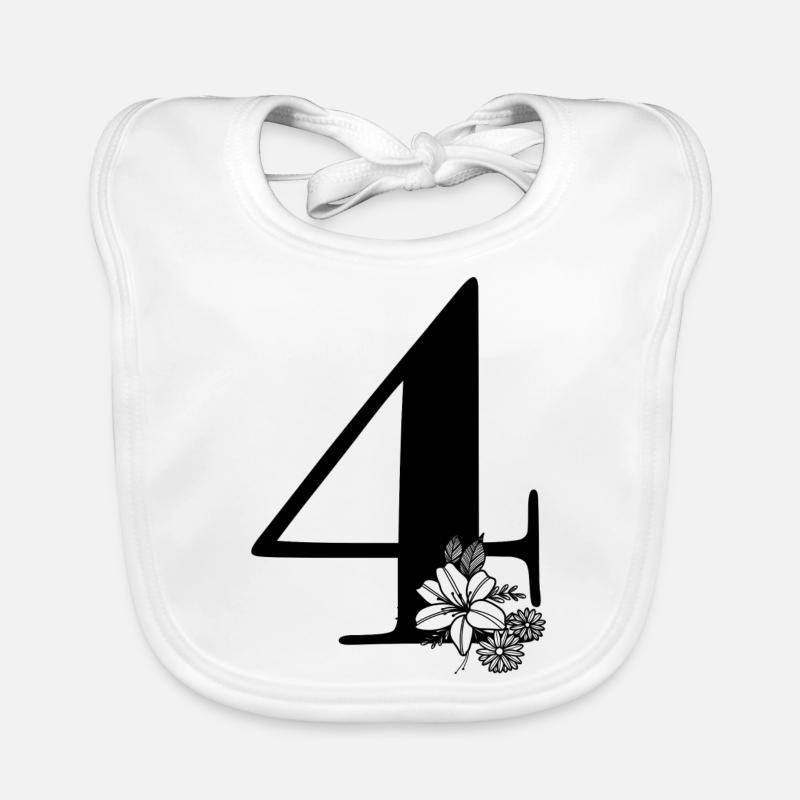 Number 4 Organic Baby Bibs