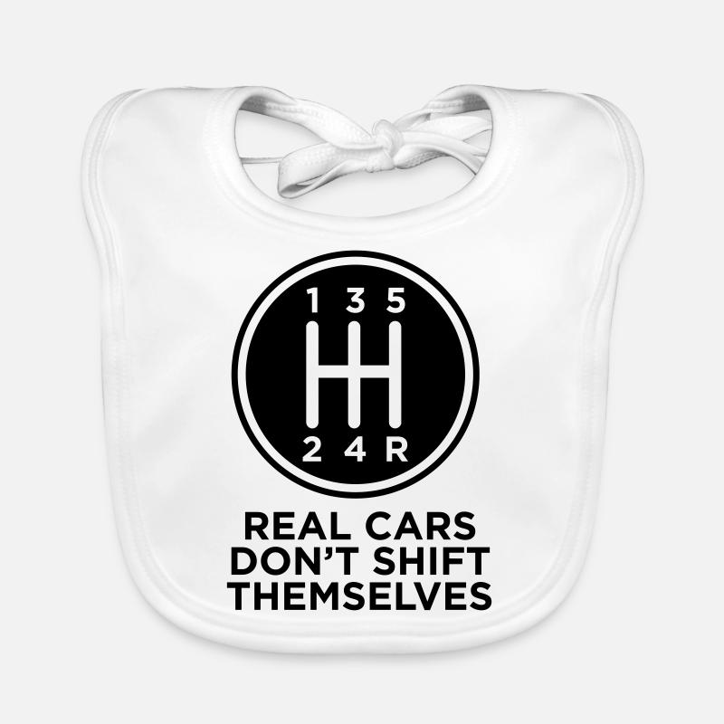 ECHTE AUTOS VERSCHIEBEN SICH NICHT VON SELBST Baby Bio-Lätzchen