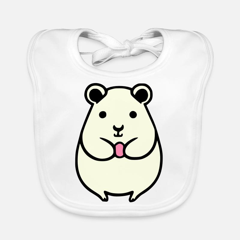 Hamster Cute Animal Rodent Animals Pet Vector 2 Organic Baby Bibs
