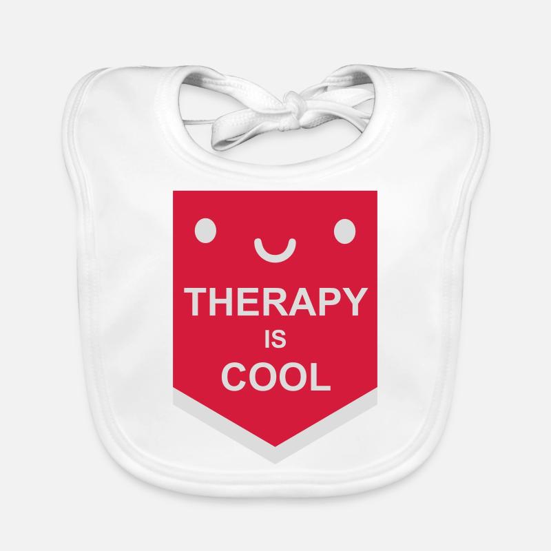 therapy is cool Quote Organic Baby Bibs