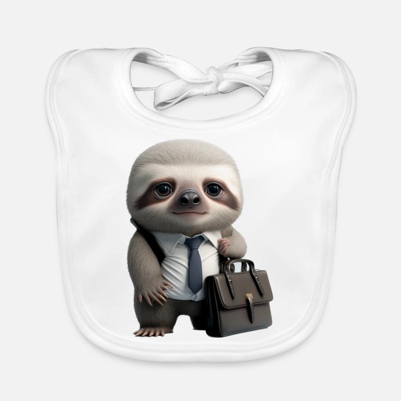 Business Sloth Organic Baby Bibs