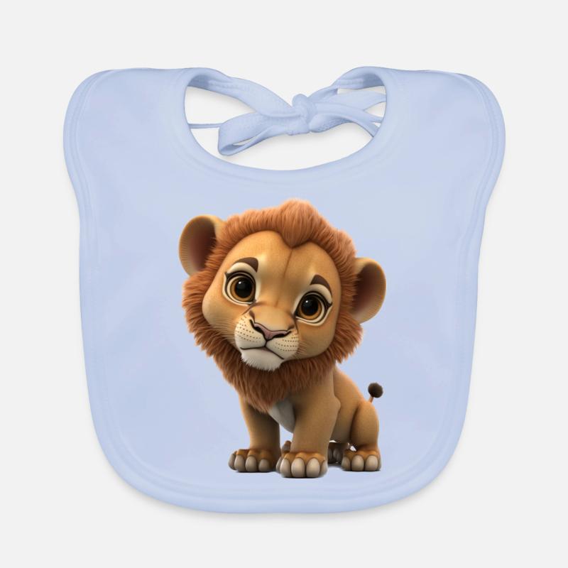 Bébé Lion Brun Bavoir bio Bébé