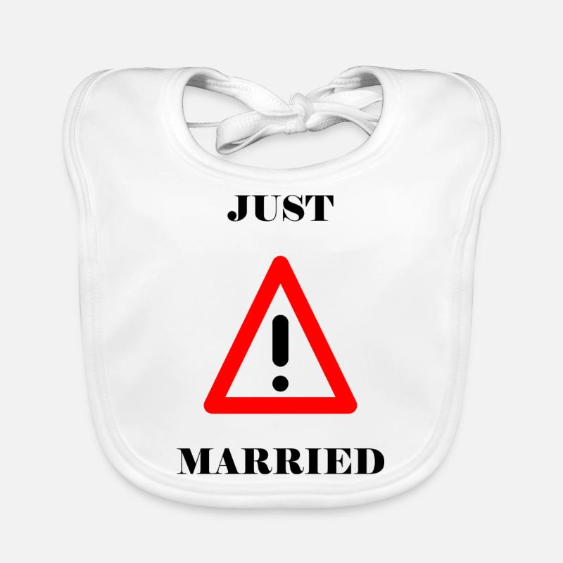 JUST MARRIED. VIVE LES MARIES. EVJF. Bavoir bio Bébé