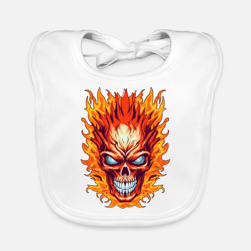 Crâne de flamme Bavoir bio Bébé