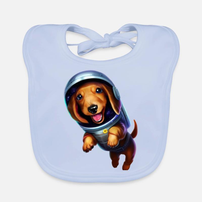 Teckel dans l’espace Bavoir bio Bébé
