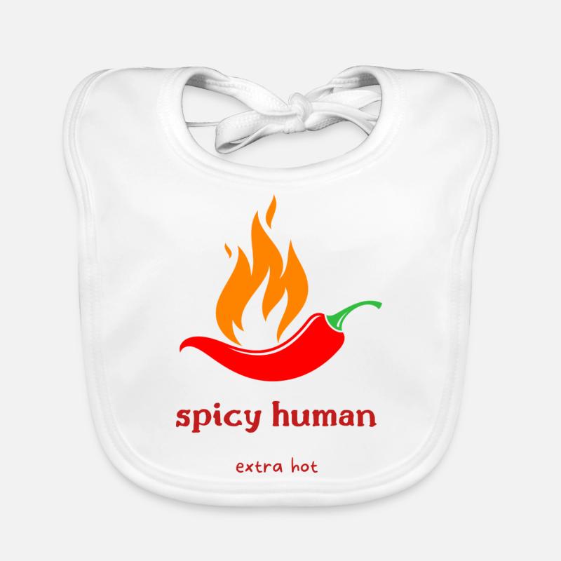 spicyhuman - extra hot Organic Baby Bibs