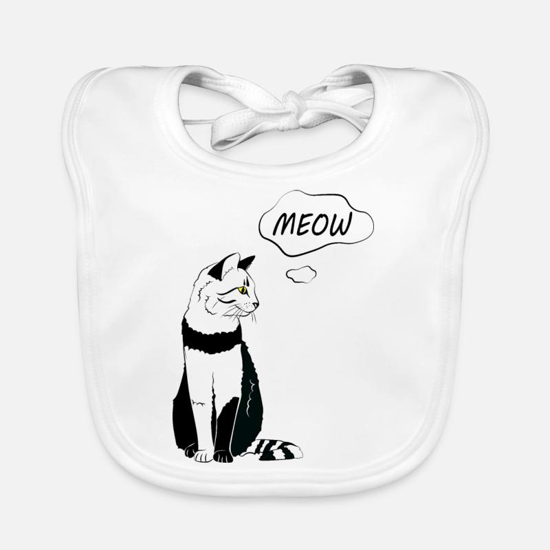 Miaou de chat mignon Bavoir bio Bébé
