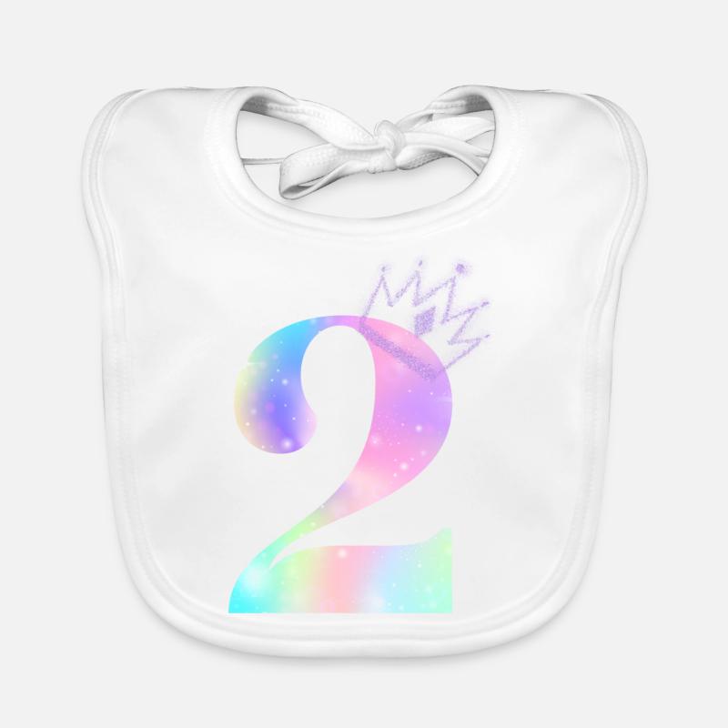 2nd Anniversary Rainbow Organic Baby Bibs