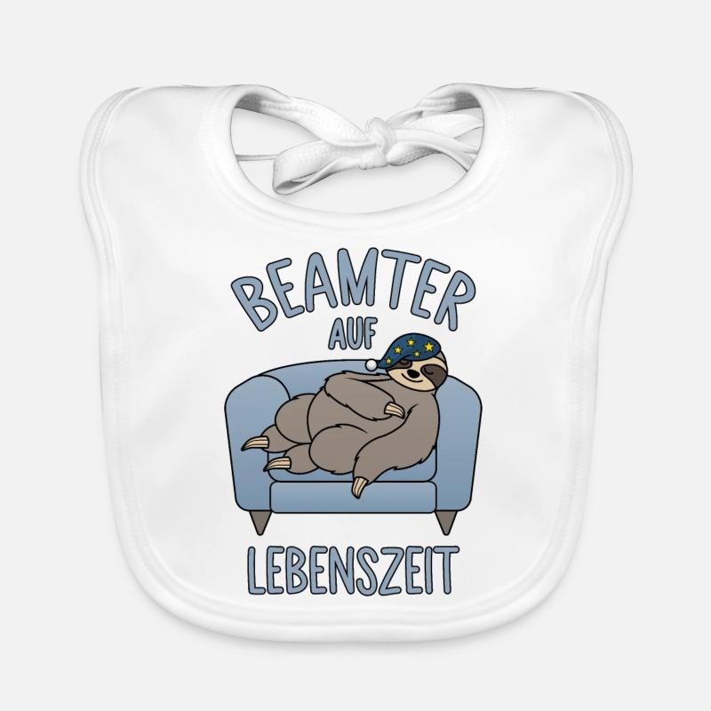 Faultier Couch - Beamter auf Lebenszeit Baby Bio-Lätzchen